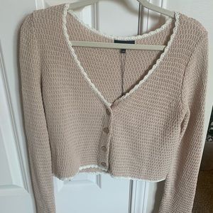 Majorelle Mauve Button Down Sweater
